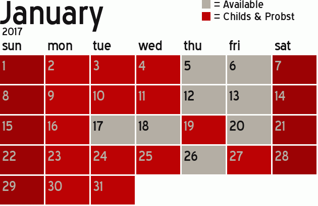 Missionary Dinner Calendar