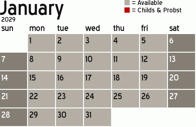 Missionary Dinner Calendar