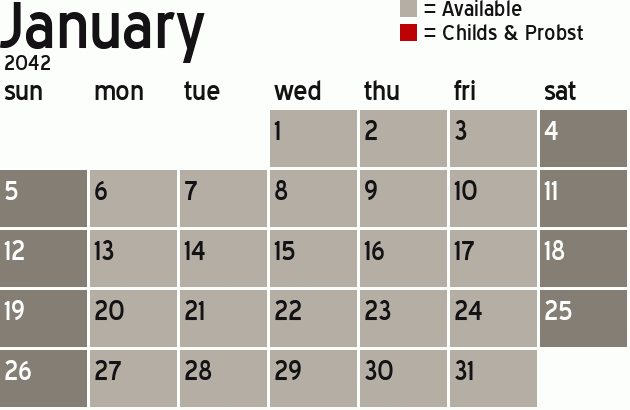 Missionary Dinner Calendar