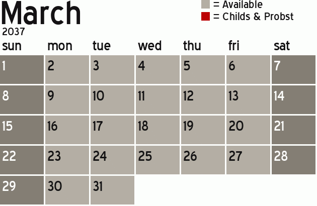 Missionary Dinner Calendar