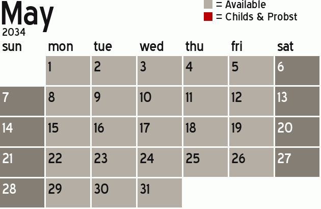 Missionary Dinner Calendar