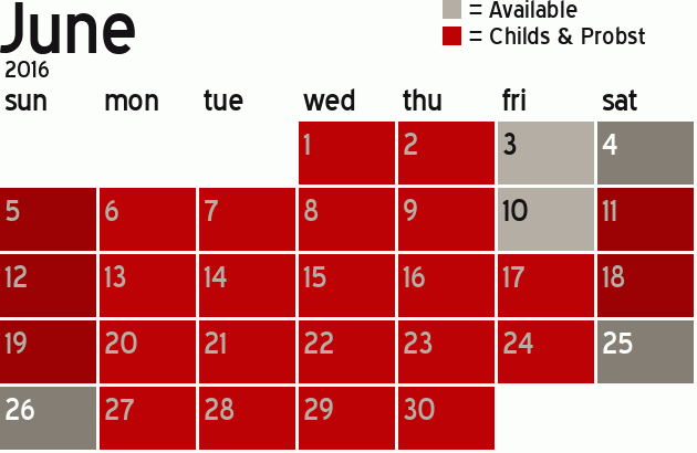 Missionary Dinner Calendar