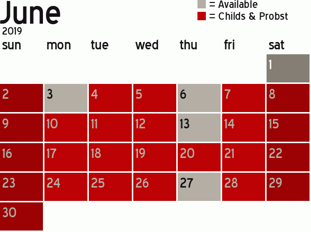 Missionary Dinner Calendar