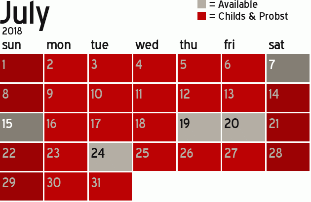 Missionary Dinner Calendar