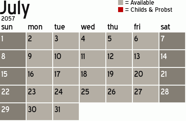 Missionary Dinner Calendar