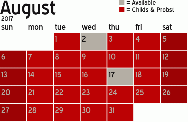 Missionary Dinner Calendar