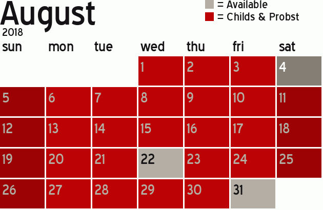 Missionary Dinner Calendar