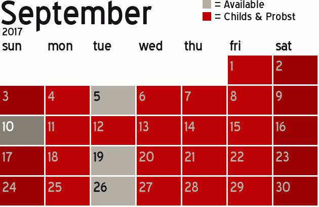 Missionary Dinner Calendar