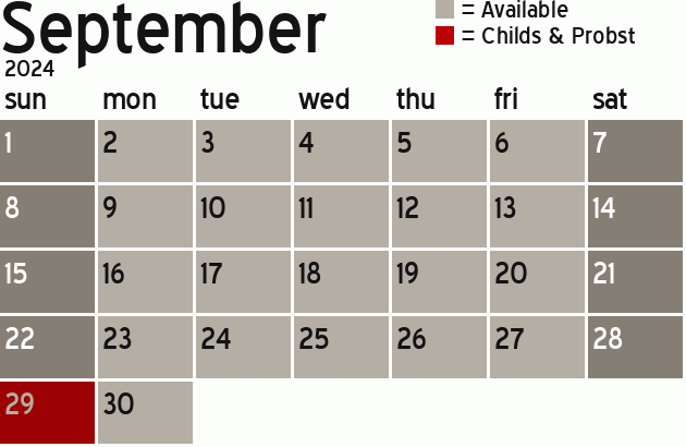 Missionary Dinner Calendar