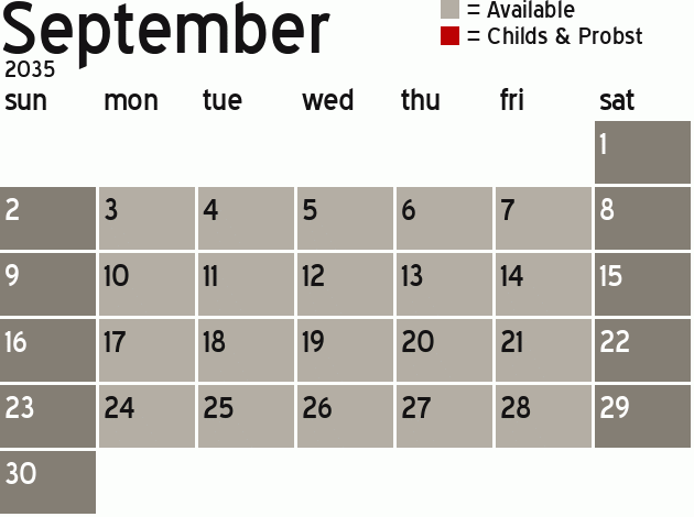 Missionary Dinner Calendar