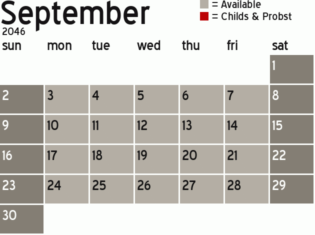 Missionary Dinner Calendar