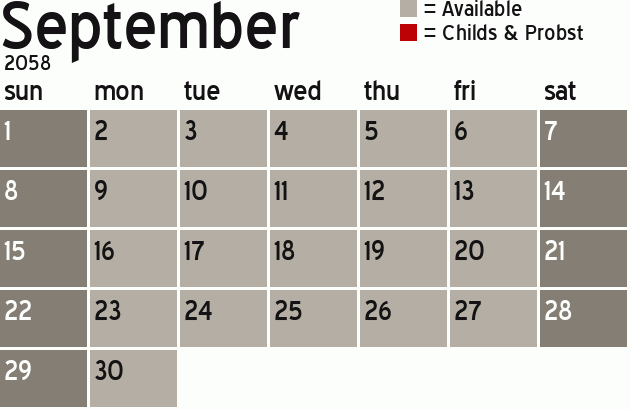 Missionary Dinner Calendar