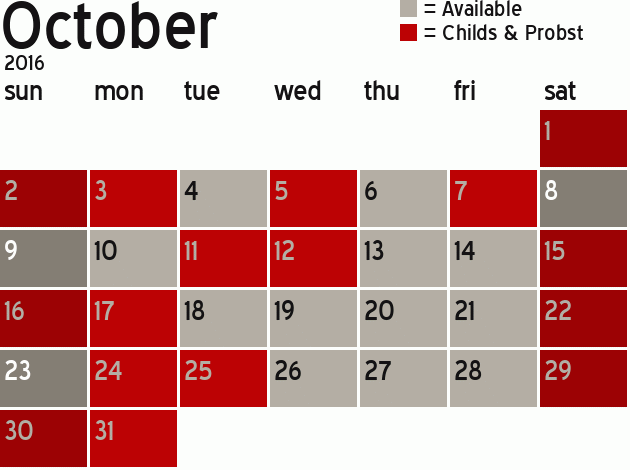 Missionary Dinner Calendar