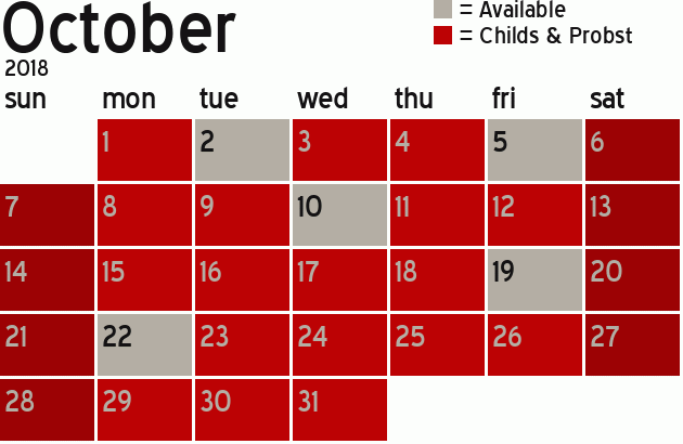 Missionary Dinner Calendar