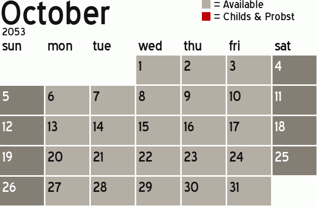 Missionary Dinner Calendar
