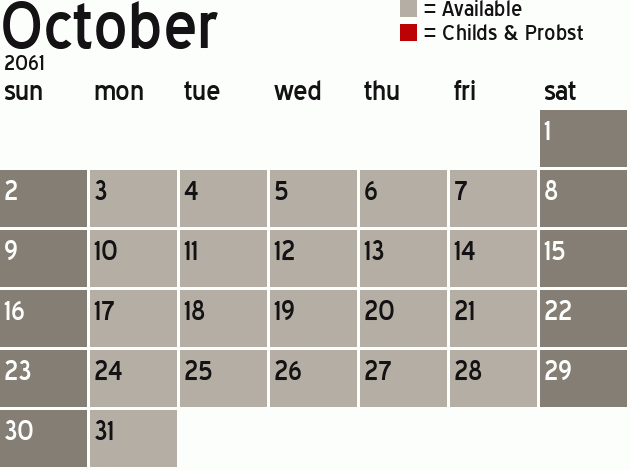 Missionary Dinner Calendar
