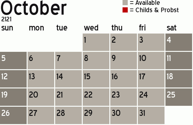 Missionary Dinner Calendar
