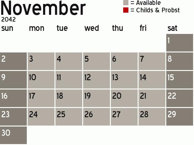Missionary Dinner Calendar